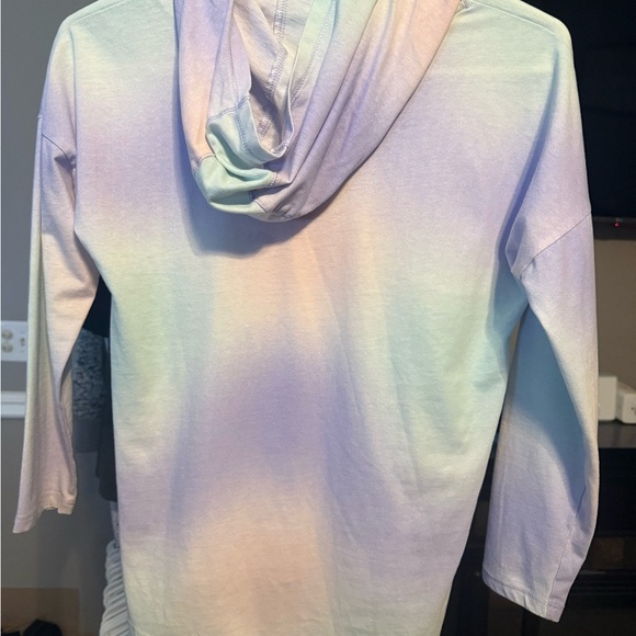 Adidas Girls Pastel Ombre Long Sleeve Hoodie Top | kids medium 10-12 - Picture 3 of 3
